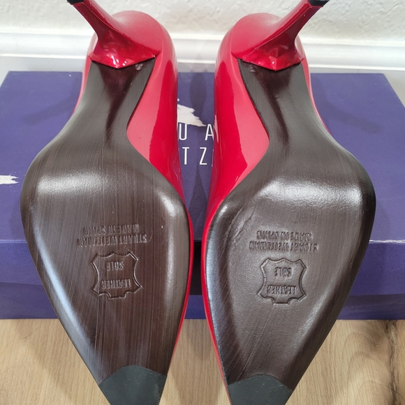 New Stuart Weitzman Red Patent Leather Pumps | Size 7 - Picture 7 of 7